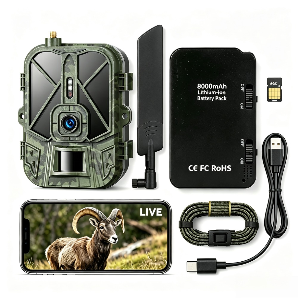 Hunting And Outdoor Shows - Caméra de chasse 4G 120MP 4K